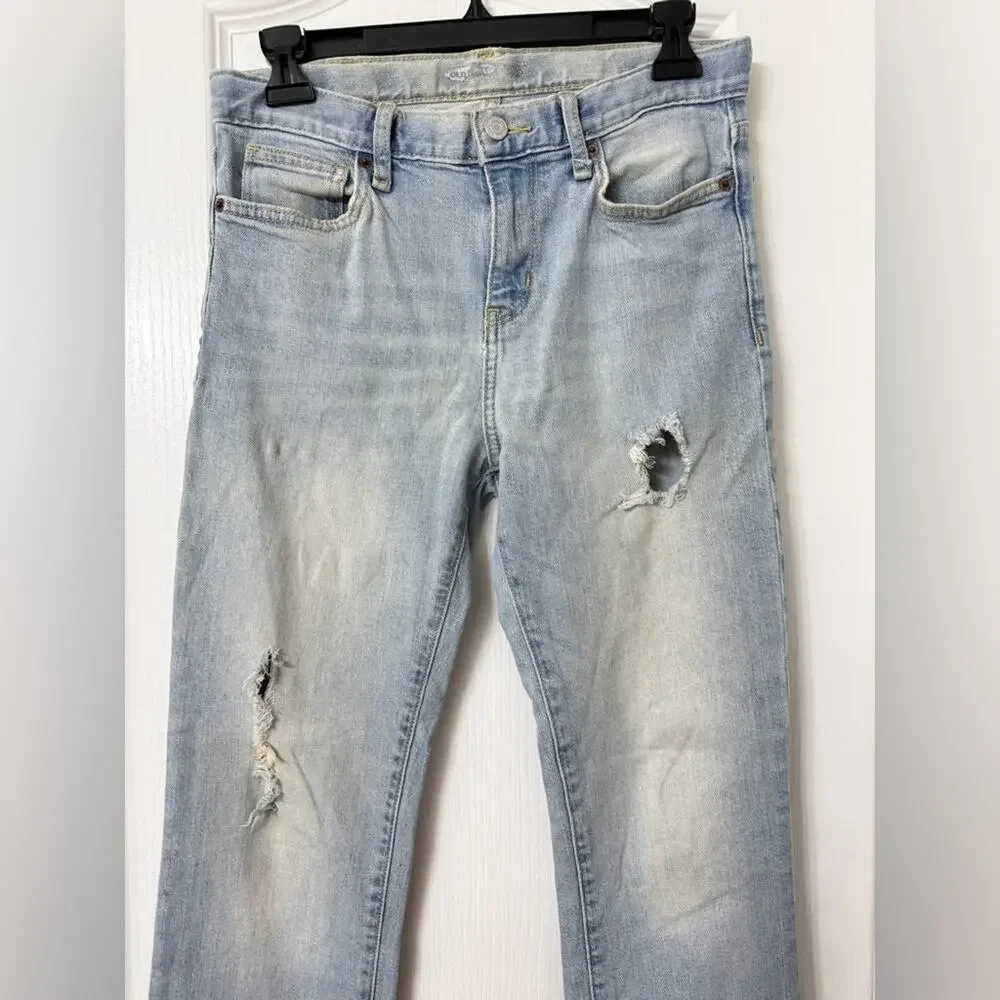 Old Navy Skinny Built-In Tough Distressed Jeans for Girls Size 14